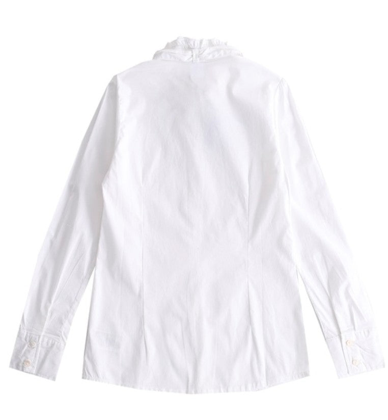 Weiße Bluse mit Schleife Newness