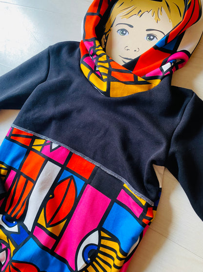 Hoodie Sweater Art deco mit Kapuze Tulipas Berlin