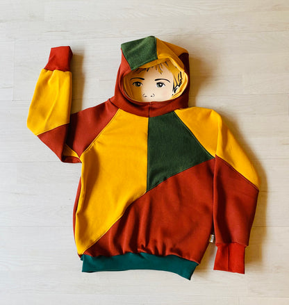 Hoodie Sweater Herbst Colorbloking mit Kapuze Tulipas Berlin