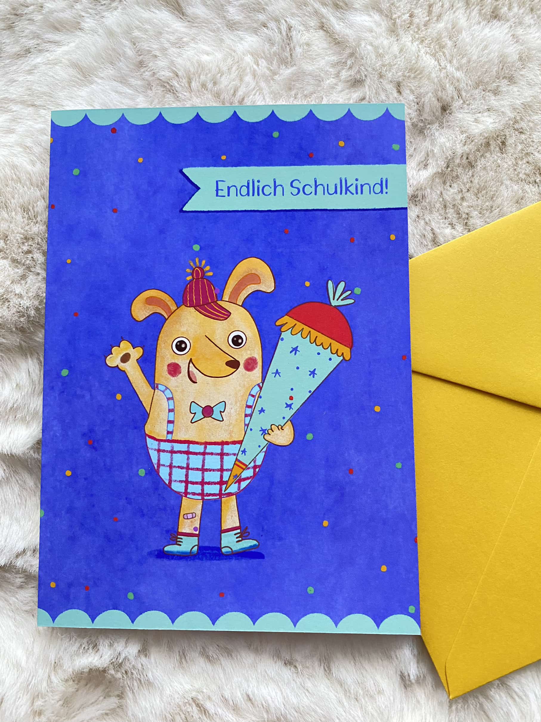 Schulkind-karte Klappkarte mit Umschlag Tulipas Berlin