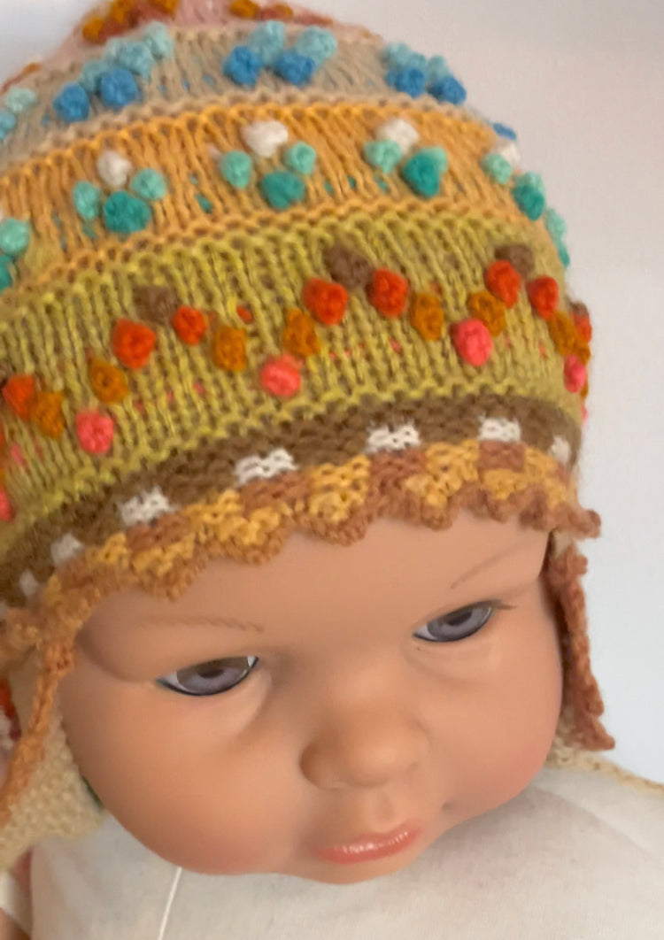 Alpaka Wolle Wintermütze Babymütze, peruanische Chullo, peruanische Wollmütze mit Ohrflaps, Wollmütze Qoya Berlin